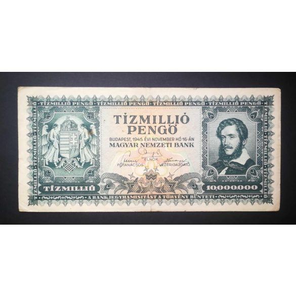 Hungary 10 million Pengő 1945 F