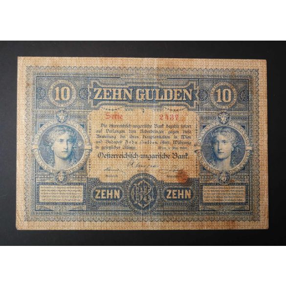 Austria-Hungary 10 Forints/10 Gulden 1880 F
