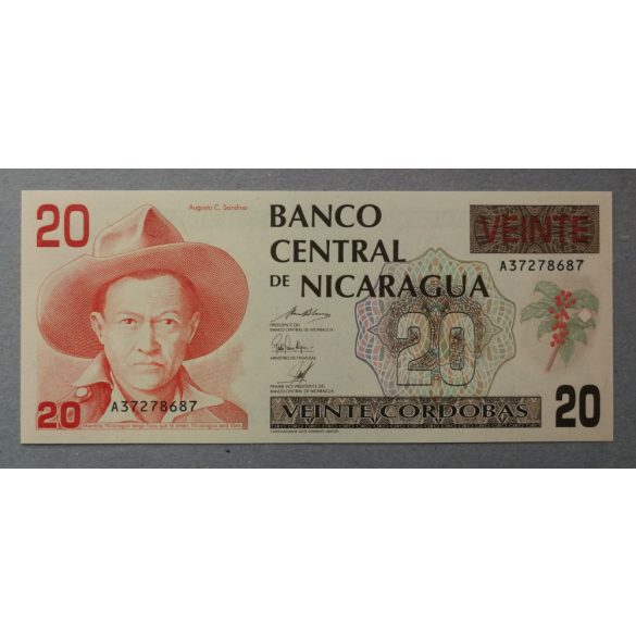 Nicaragua 20 Cordobas 1990 UNC