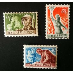   Magyarország 1950 Béke ** postatiszta, apró barna foltok I 