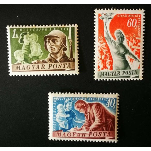 Magyarország 1950 Béke ** postatiszta, apró barna foltok I 