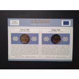 EU 2 Euro 2 db-os emlékérme szett Unc