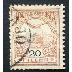Hungary 1900 TURUL 20 F. perf. 12 : 11 3/4 (NAGY-S)AJÓ used