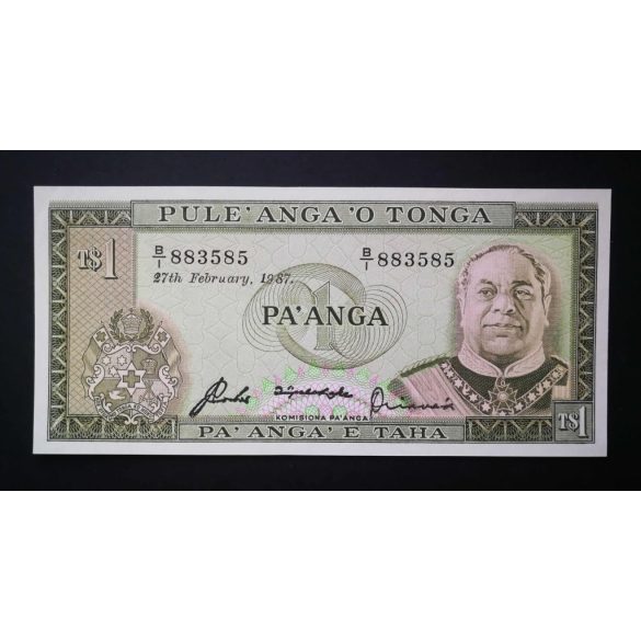 Tonga 1 Pa'anga 1987 February UNC 