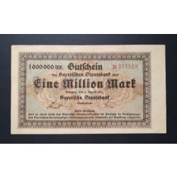 Németország 1 Millió Mark München 1923 VF