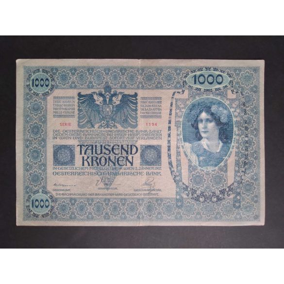 Ausztria-Magyarország 1000 Korona 1902 VF 
