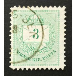   Hungary 1881 Letter, coloured cipher 3 Kr. perf. 11 1/2 (Zeng)g-sen(j) used