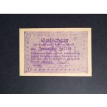 Austria 20 Heller 1920 Unc Untergaisbach