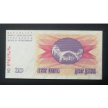 Bosnia Herzegovina 10 Dinars 1992 UNC