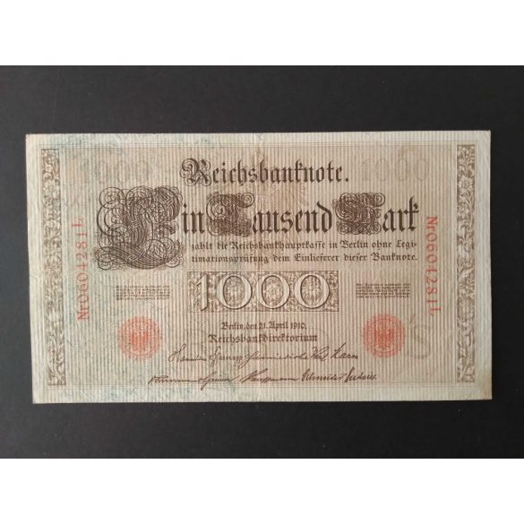 Németország 1000 Mark 1910 VF 