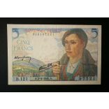 France 5 Francs 1945 XF