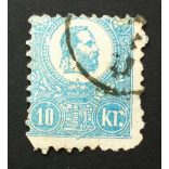 Hungary 1871 10 Kr. lithographed used 