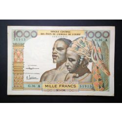   Nyugat-Afrikai Államok, Elefántcsontpart 1000 Francs 1961 VF+