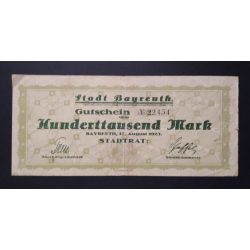 Germany 100000 Mark 1923 F Bayreuth