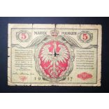 Poland 5 Marek 1917 G