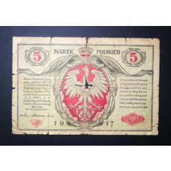 Poland 5 Marek 1917 G
