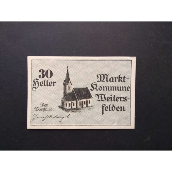 Ausztria 30 Heller 1920 Unc Weitersfelden