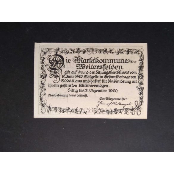 Austria 30 Heller 1920 Unc Weitersfelden