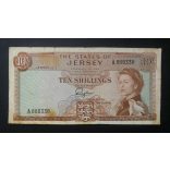 Jersey 10 Shillings 1963 F