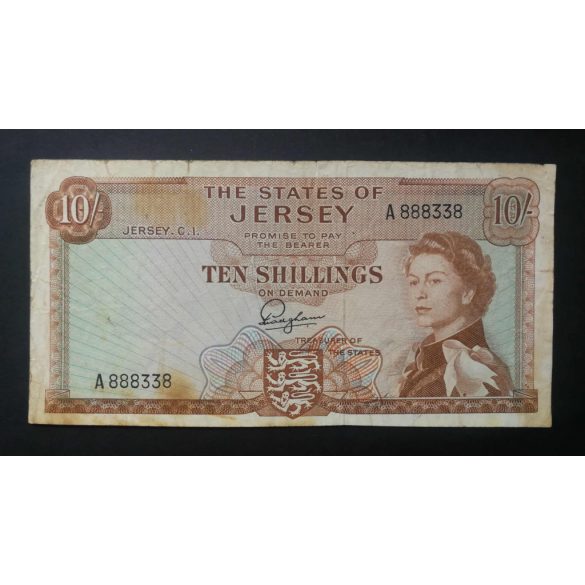 Jersey 10 Shillings 1963 F