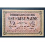 Germany 1/2 Mark Poland, Lithuania, Latvia occupation 1918 VF+