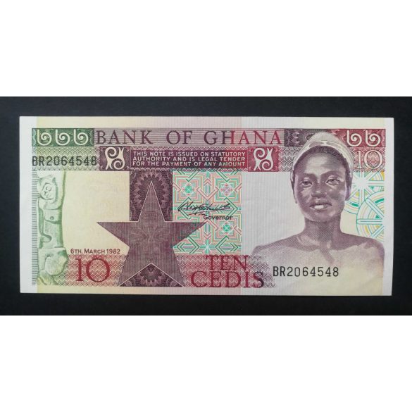 Ghana 10 Cedis 1982 aUNC 