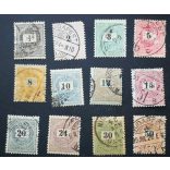 Hungary 1898 Letter, black cipher full series perf. 12 : 11 3/4 used