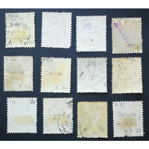 Hungary 1898 Letter, black cipher full series perf. 12 : 11 3/4 used