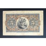 Greece 5 Drachma 1917 F