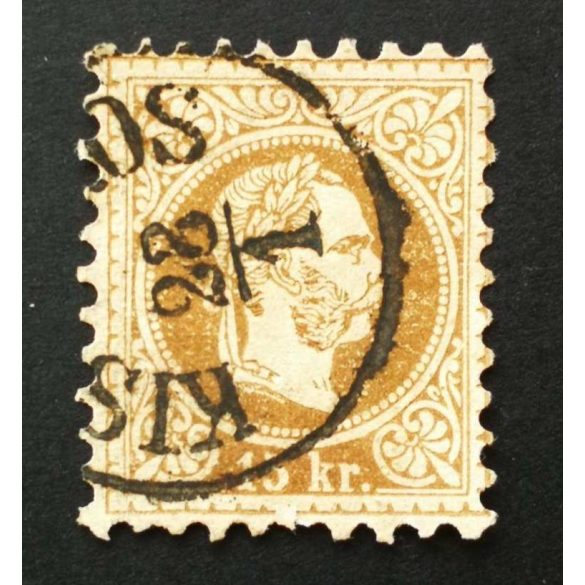 Austria used in Hungary 1867 15 kr. KIS(KŐR)ÖS