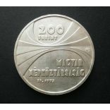 Magyarország 200 Forint 1975 UNC Magyar Tudományos Akadémia emlékére ezüst 28,3 g 