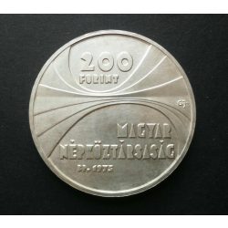   Magyarország 200 Forint 1975 UNC Magyar Tudományos Akadémia emlékére ezüst 28,3 g 