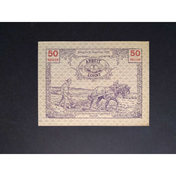 Austria 50 Heller 1920 Unc- Tausendblum