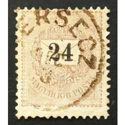   Hungary 1889 Letter, black cipher 24 kr. perf. 12:11 1/2 Versecz used