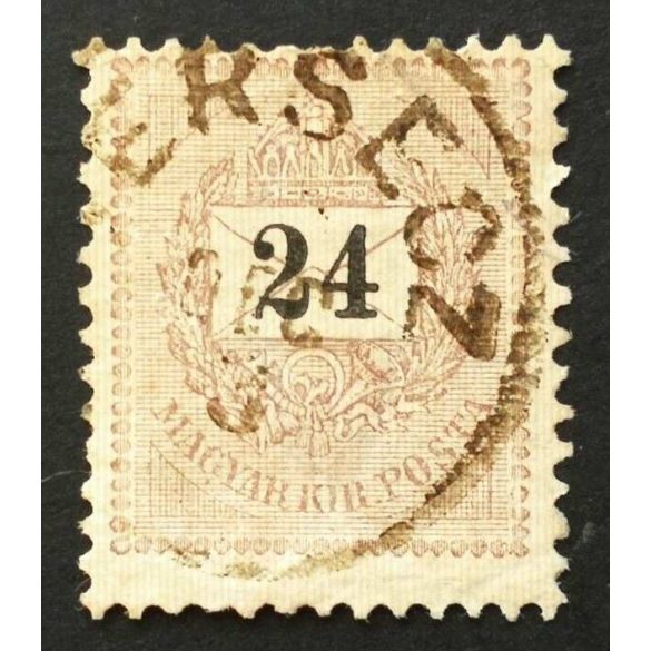 Hungary 1889 Letter, black cipher 24 kr. perf. 12:11 1/2 Versecz used