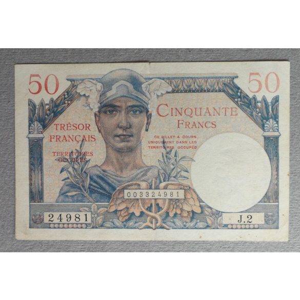 Franciaország 50 Francs megszállt területek 1947 VF