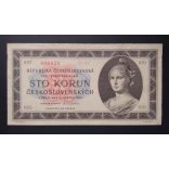 Czechoslovakia 100 Korun 1945 VF