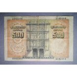 Spain 500 Pesetas 1946 VF