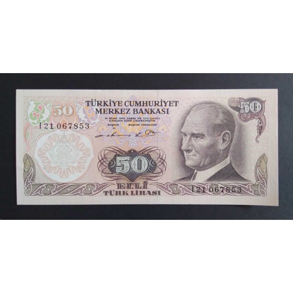 Törökország 50 Lira 1976-84 Unc-