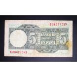 Spain 5 Pesetas 1948 F