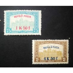 Hungary 1918 Airmail stamps Budapest Vienna Krakow Lviv * MH
