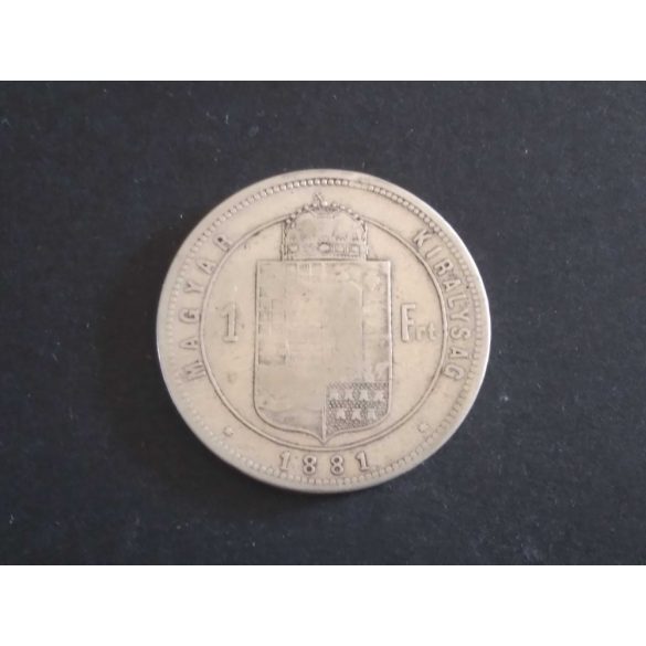 Magyarország Ferenc József 1 Forint 1881 KB ezüst