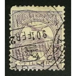   Hungary 1900 TURUL 4 F. perf. 12 : 11 3/4 BALASSA-GYA(RMAT) used