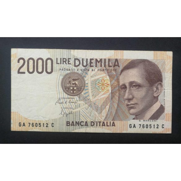 Italy 2000 Lire 1990 F