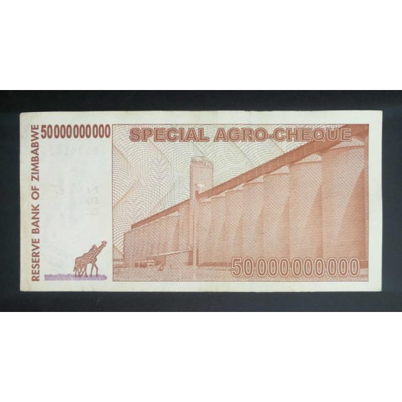 Zimbabwe 50 Billion Dollars 2008 aUNC+