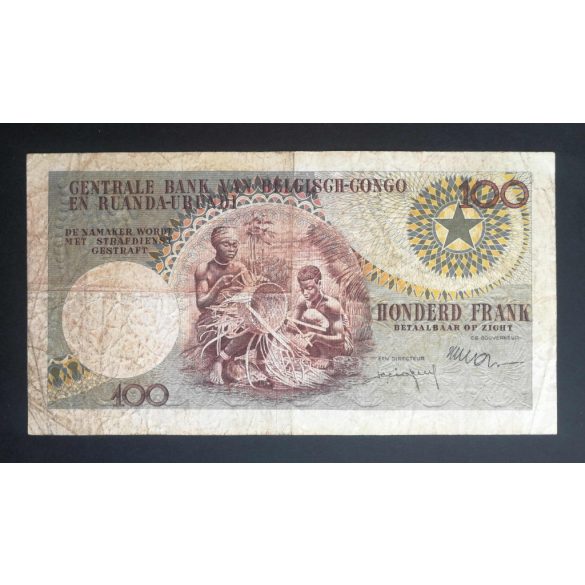 Belgian Congo 100 Francs 1960 F