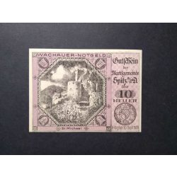 Ausztria 10 Heller 1920 Unc Spitz an der Donau, St. Michel  