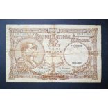 Belgium 20 Francs 1929 VG