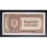 Serbia 50 Dinara 1942 XF+