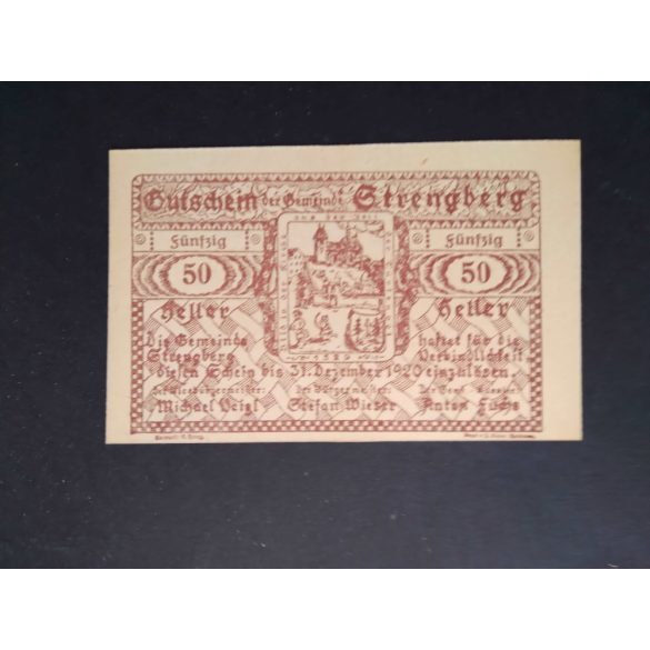 Austria 50 Heller 1920 Unc Strengberg